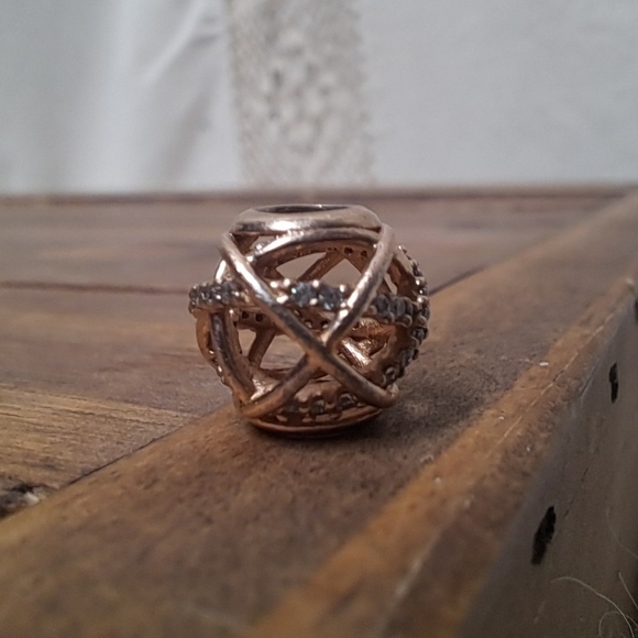 Pandora Rose Gold Galaxy Openwork Charm With CZ - Picture 2 of 9